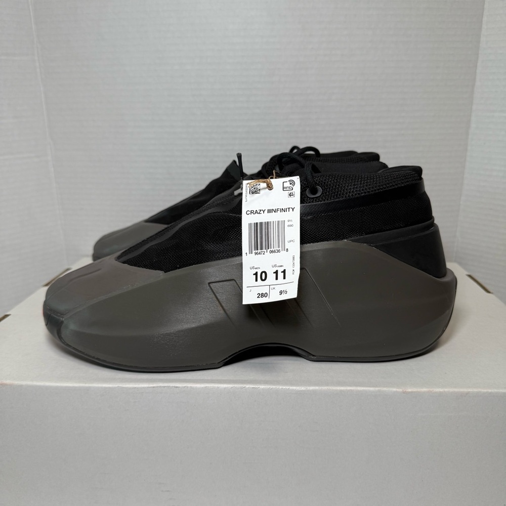 adidas Crazy IIInfinity Men's Shoes IG6156 Charcoal/Black/Red sz 10 Kobe Bryant - Picture 2 of 7